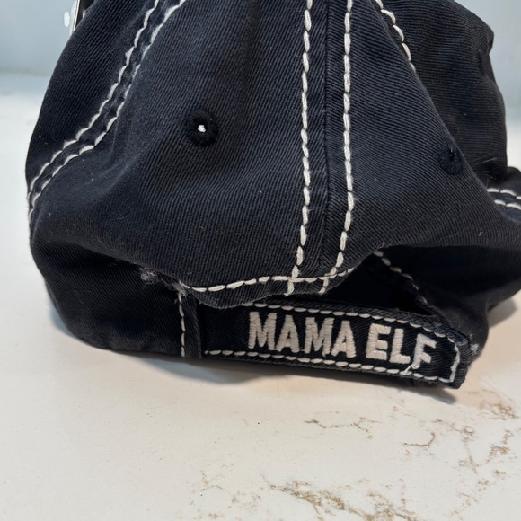 NWT Women's Mama Elf Washed Distressed Baseball Cap Adjustable - Picture 2 of 3